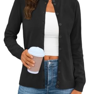 Women's Fall Cardigan Sweaters 2025 Lightweight Oufits Clothes Fashion Trendy Long Sleeve Tops Casual Jackets