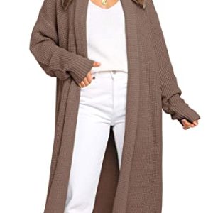 Long Cardigan Sweaters for Women Fall Trendy Oversized Open Front Winter Coat